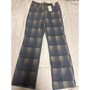 Blue and Tan Plaid Pants